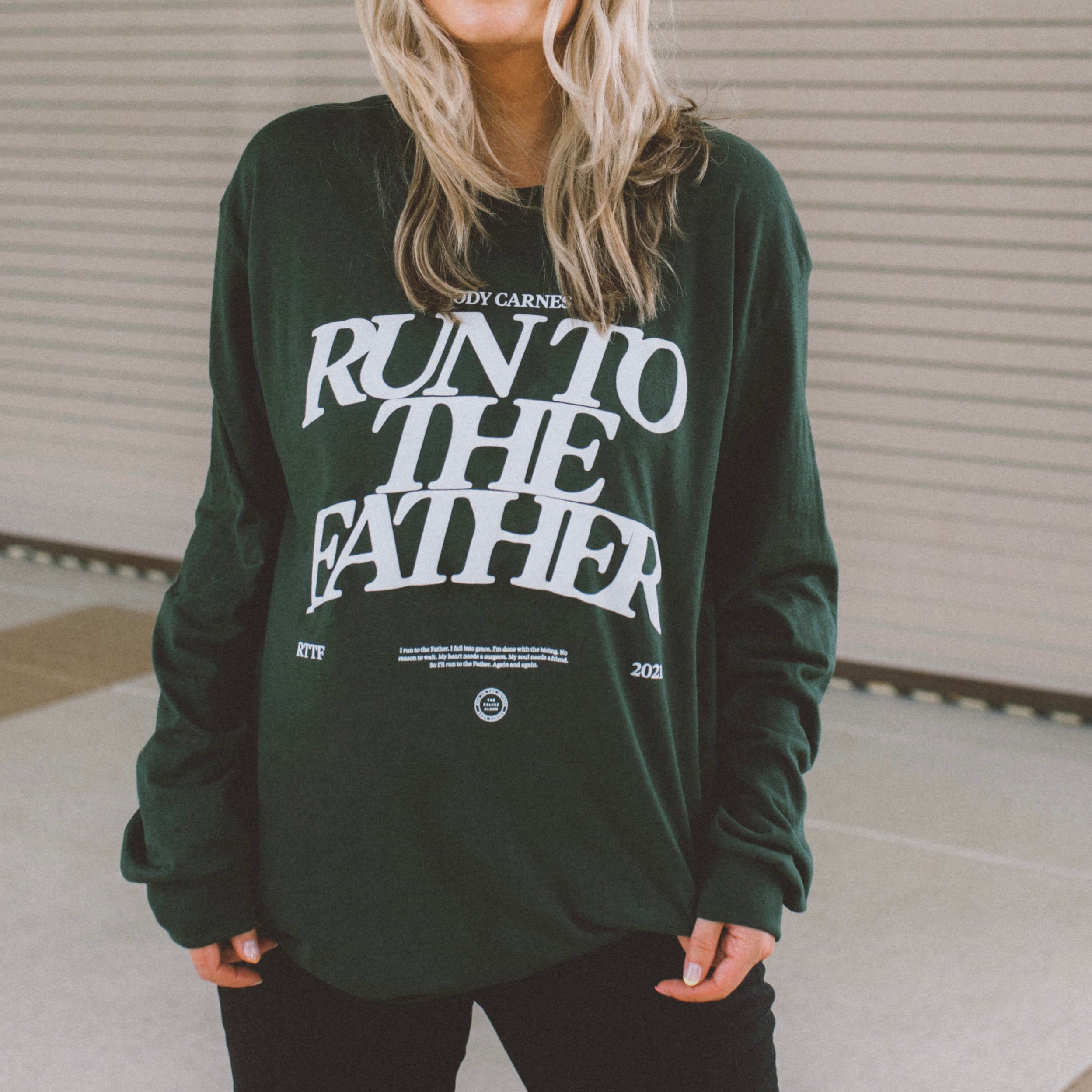 RUN TO THE FATHER (GREEN) - UNISEX LONG SLEEVE